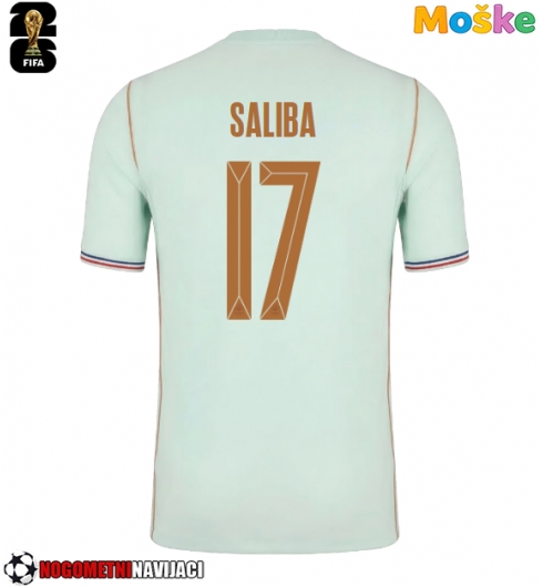 Moške Nogometnih dresov Francija William Saliba #17 Gostujoči SP 2026 Kratki rokavi Moške Nogometnih dresov Francija William Saliba #17 Gostujoči SP 2026 Kratki rokavi